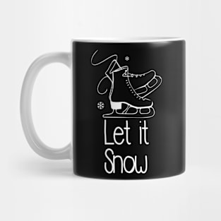 Winter quotes with cute skating shoes design Mug